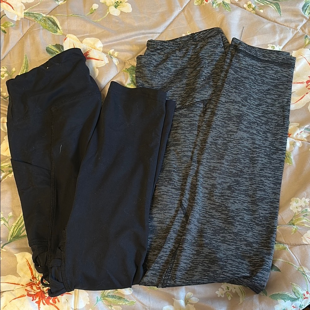 Black and Gray Leggings Set